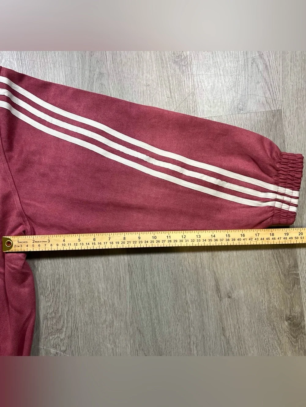 Adidas Men’s Burgundy Chinese Track Jacket with White Trim